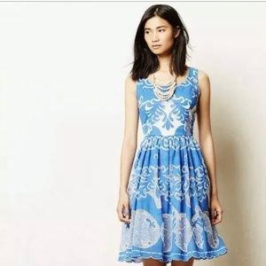 Anthropologie Tracy Reese Azure Blue White Lace